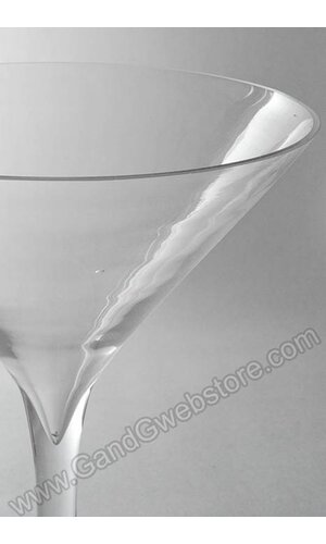 9" X 10.25" MARTINI GLASS VASE CLEAR