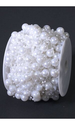 3MM/12MM X 45YDS PEARL GARLAND WHITE