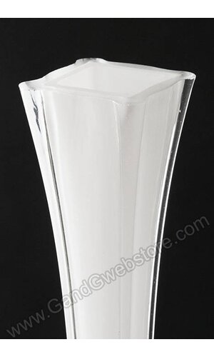 31.5" EIFFEL TOWER GLASS VASE WHITE