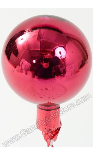 50MM GLOSS GLASS BALL ORNAMENT BURGUNDY PKG/24