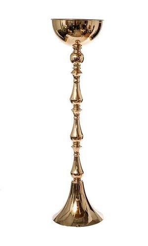 37" METAL BOUQUET STAND GOLD
