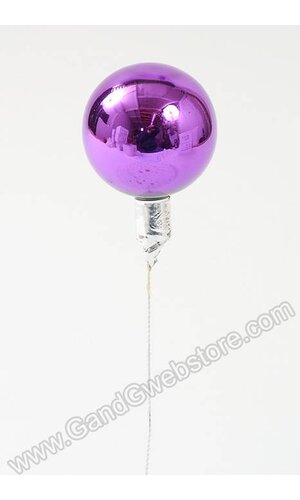 50MM GLOSS GLASS BALL PURPLE PKG/24