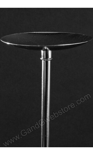 21.75" METAL CANDLE HOLDER STAND SILVER