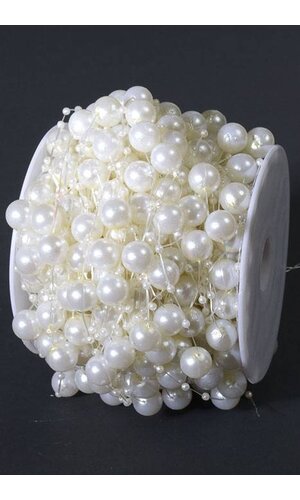 3MM/12MM X 45YDS PEARL GARLAND IVORY
