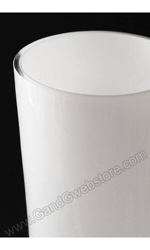 4.25" X 23" GLASS VASE WHITE
