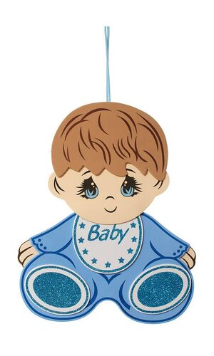 15.5"H BABY SHOWER BABY BOY FOAM SIGN BLUE