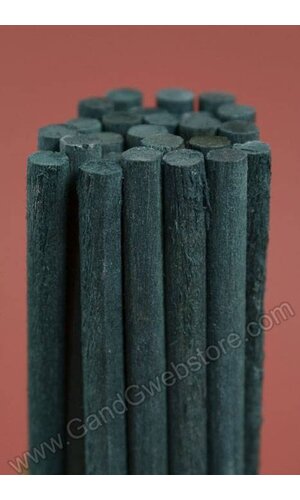 15" PLANT WOODEN STAKES GREEN PKG/25