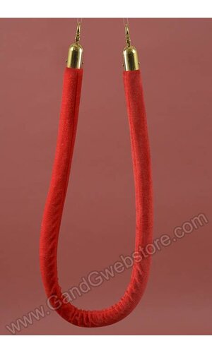 5FT VELOUR ROPE RED/GOLD