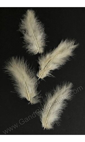 7" OSTRICH FEATHER IVORY PKG/50