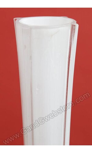 28" EIFFEL TOWER GLASS VASE WHITE