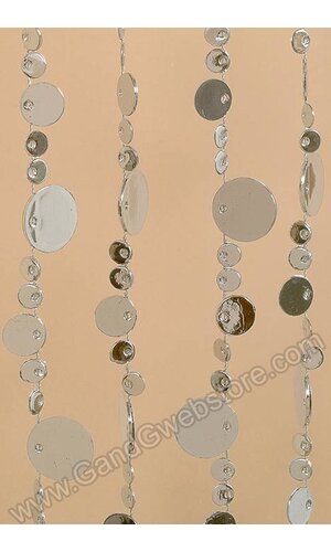 71" X 35.5" "BUBBLES" BEADED CURTAIN SILVER