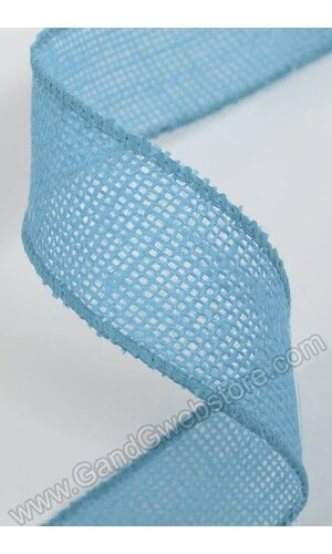 1.5" X 10YDS WIRED BURLAP RIBBON TURQUOISE