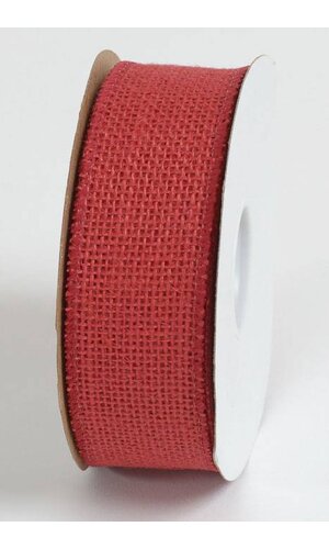 1.5" X 10YDS WIRED BURLAP RIBBON RED