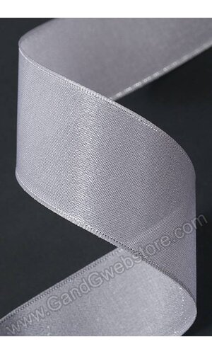 1.5" X 20YDS WIRED AVALON RIBBON SILVER