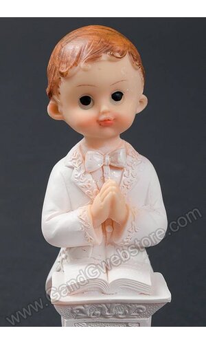 6" PRAYING BOY ON ALTAR WHITE