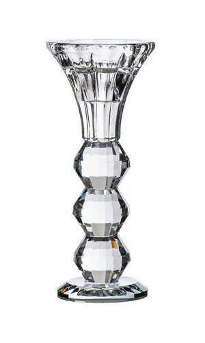 5.5" CRYSTAL SINGLE CANDLE HOLDER CLEAR