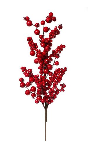 28" WATER PROOF MIXED BERRY CRAB APPLE SPRAY RED