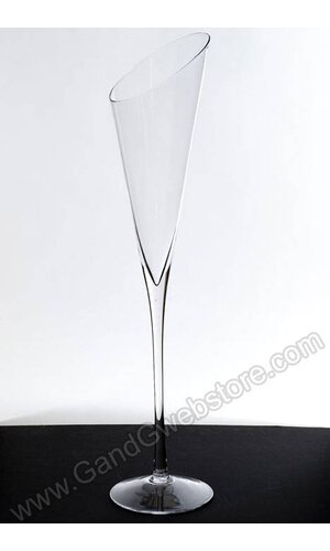 10" X 40" GALA GLASS VASE CLEAR