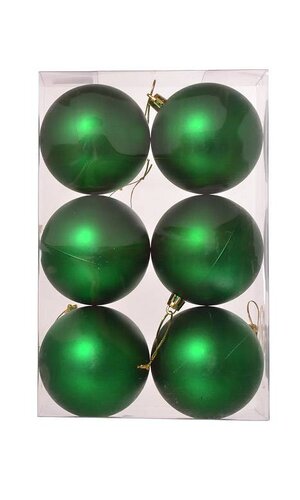 80 MM MATT PLASTIC BALL GREEN PKG/6