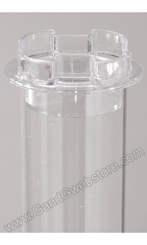 22" DELUXE PLASTIC TUBE STAND CLEAR