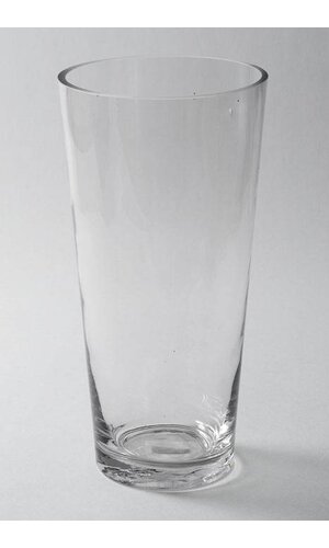 4" X 6" X 12" GLASS TRUMPET VASE CLEAR