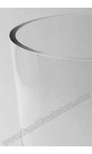 4" X 6" X 12" GLASS TRUMPET VASE CLEAR