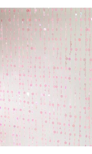 71" X 35.5" "BUBBLES" BEADED CURTAIN PINK