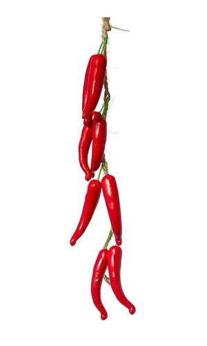 5" CHILI PEPPERS W/STRING RED