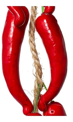 5" CHILI PEPPERS W/STRING RED