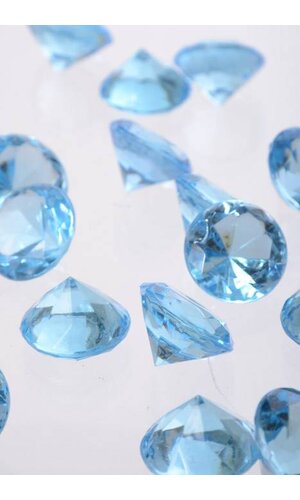 30MM ACRYLIC DIAMOND LIGHT BLUE PKG/1LB