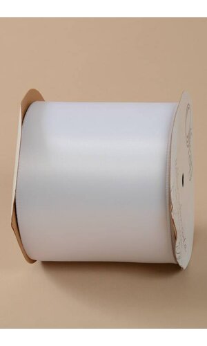 4" X 25YDS WIRED CONTESSA RIBBON WHITE