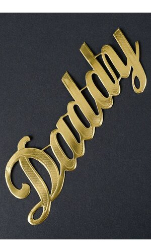 2.25" LARGE PAPER "DADDY" GOLD PKG/10