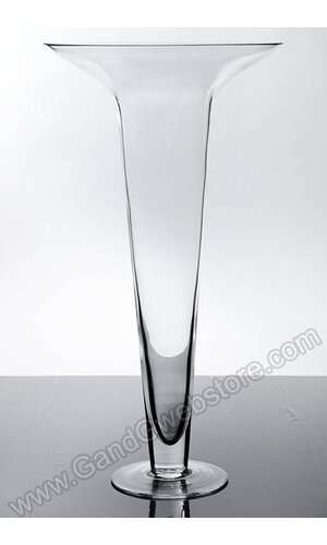 10.5" X 5.5" X 20" GLASS VASE CLEAR