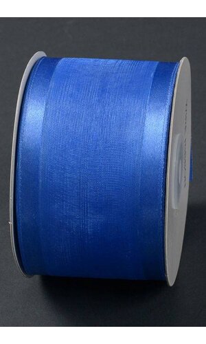 WIRED SHEER W/SATIN EDGE RIBBON ROYAL BLUE