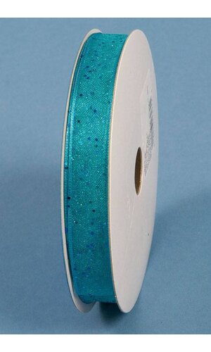 5/8" X 25YDS FLASH WIRED RIBBON TURQUOISE