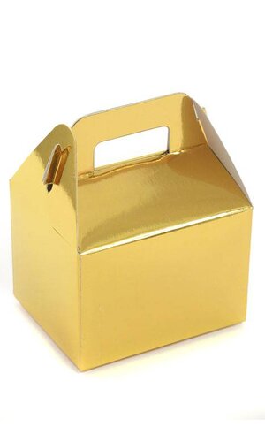 4" X 3.25" FAVOR BOX GOLD PKG/12