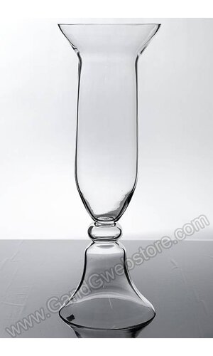 21" REVERSIBLE GLASS VASE CLEAR