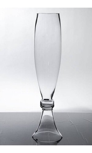 23" REVERSIBLE GLASS VASE CLEAR