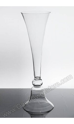9.5" X 10.5" X 31.5" GLASS VASE CLEAR