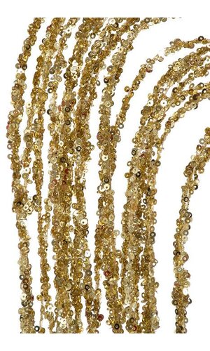 47.25" GLITTER HANGING WILLOW SPRAY GOLD