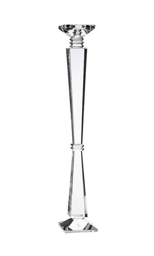 23.5" CRYSTAL SINGLE CANDLE HOLDER CLEAR