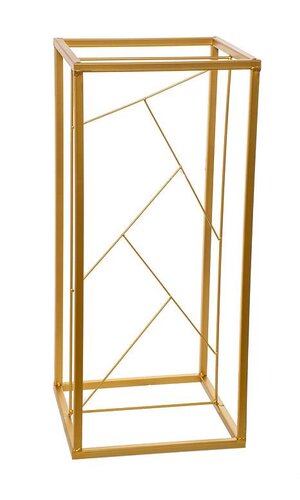 23.75" SQUARE METAL STAND GOLD