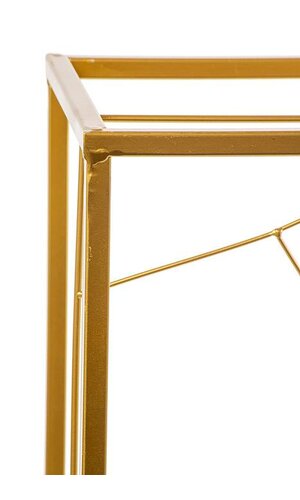 31.5" SQUARE METAL STAND GOLD