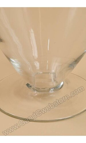 7.75" X 8" MONROE GLASS VASE CLEAR