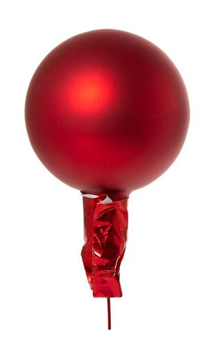 50MM MATTE GLASS BALL RED PKG/24