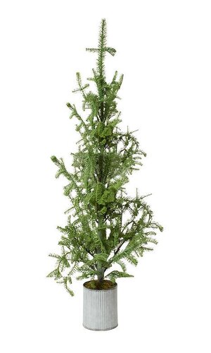 92" GALVANIZE POTTED NATURAL TOUCH NOBLE FIRE TREE NATURAL/GREEN