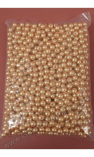8MM ABS PEARL BEADS GOLD PKG(500g)