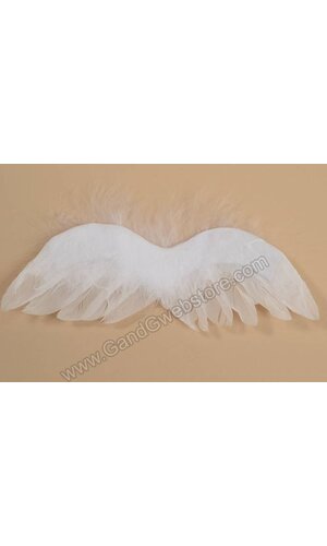 2.5" X 7" FEATHER ANGEL WINGS WHITE PKG/12