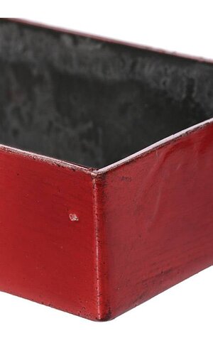 9.5" X 5" RECTANGLE HARD PLASTIC RED