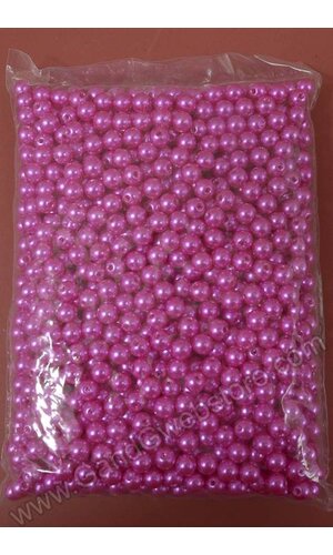 8MM ABS PEARL BEADS HOT PINK PKG(500g)